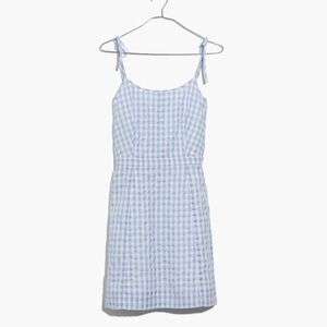 Madewell Gingham Tie Strap Dress